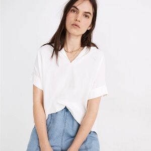 Madewell Linen-Blend Hayden Popover Top